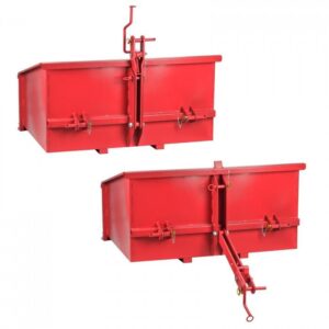 Benne 3 points pour tracteur - dispositif de bascule - 1200 S rouge – Image 4